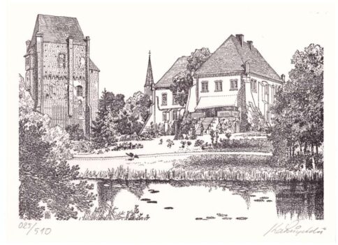 Grafika wykonana przez Pana Jarka Kałużyńskiego na podstawie litografii Alexandra Dunckera