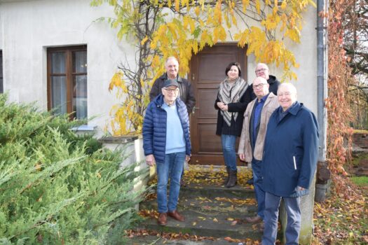 Członek Zarządu Powiatu Szamotulskiego Michał Chojara, Dyrektor Muzeum - Zamek Górków Michał Kruszona, a także przedstawiciele wykonawcy oraz inspektor nadzoru inwestorskiego